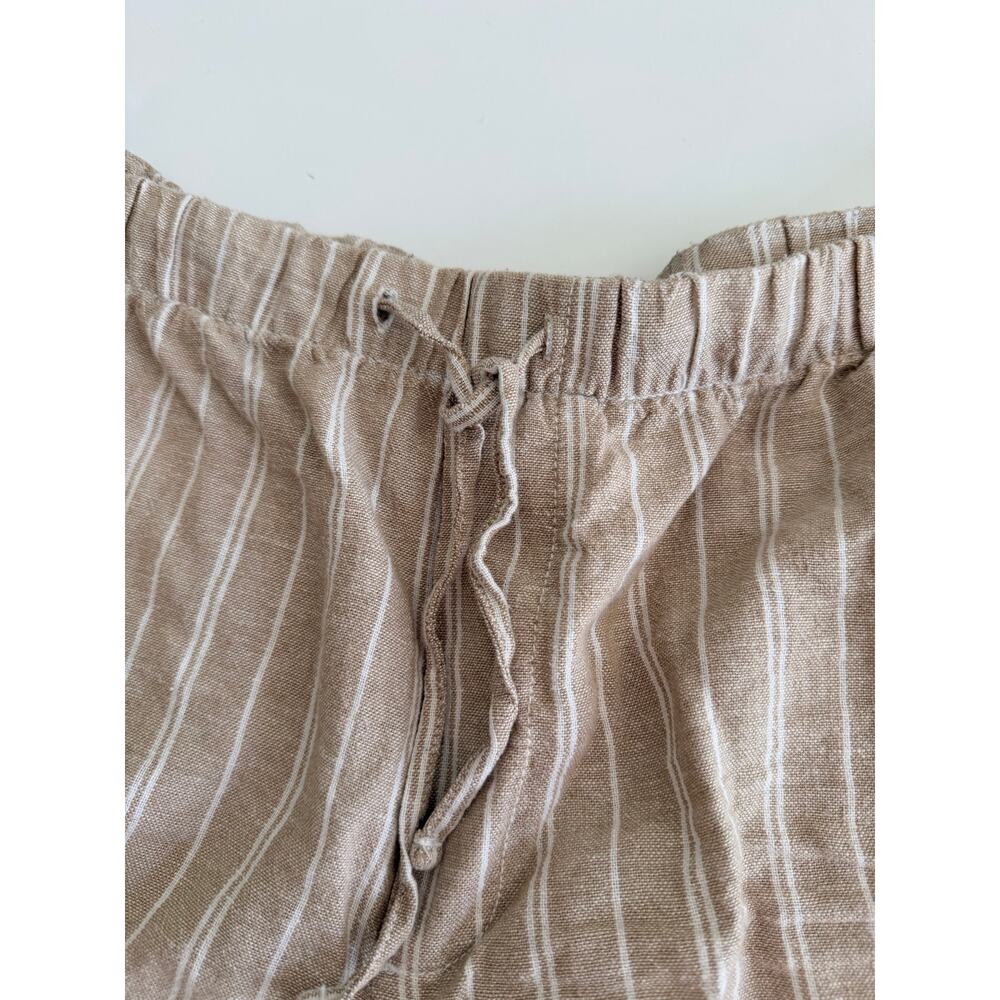 GAP XL Khaki Stripe Linen Easy Shorts with Drawstring - Picture 4 of 12